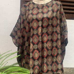 Black & Gold Leaves Blouse