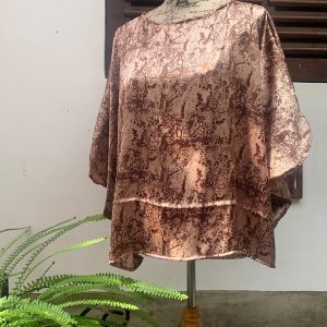Silk Beige Forest Blouse
